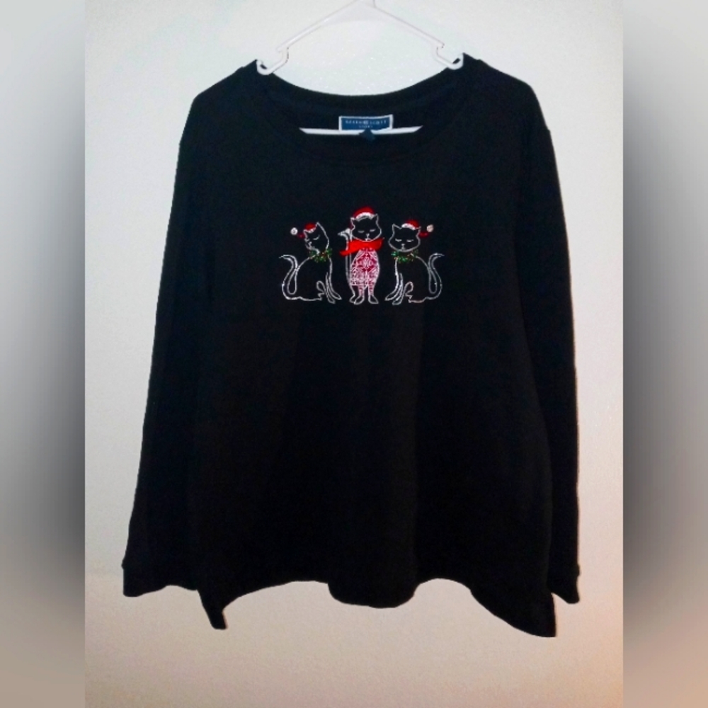 Women's XXL Cat Christmas sweater